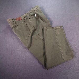 LL Bean Classic Fit Straight Leg Jeans Mens 42x30 Green Cotton Denim Pant